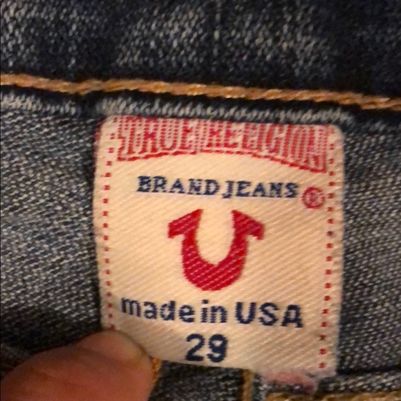 Vintage new True Religion Bridget stone & tint distressed frayed bootleg denim - Picture 6 of 7